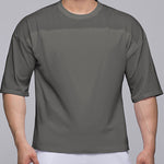 Men's Stretchy Breathable Mesh Short-Sleeve Shirt Sports Running Casual Top T-Shirt