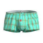 2 Pack Men's Cotton Plaid Boxers with 3D U-Pouch and Button Fly