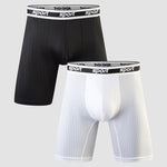 2 Pack Men's Solid Color Breathable Mesh Comfortable Midway Briefs