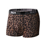 4-Pack Men's Leopard Print Mid-Rise Breathable Trunks