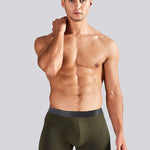 2 Pack Men's 3-Way Lift Icy Silk Striped Ultra Comfort & Breathable Boxer Briefs
