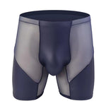2 Pack Men's Casual Sports Transparent Mesh Midway Briefs