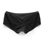 2 Pack Men's Sexy Semi-Sheer Lace Mesh Trunks with Contoured U-Pouch