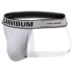 4 Pack Men's Mid-Rise Sexy Comfortable Cotton Jockstrap