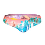 Men's Anti-Chafing Stretch Fabric Bold Prints Quick-Dry Swim Briefs