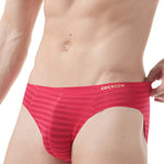 3 Pack Men's Mesh Nylon Breathable Solid Color Bikini