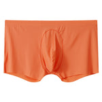 3 Pack Men's Ice Silk Mesh Large Pouch Solid Color Sexy Trunks