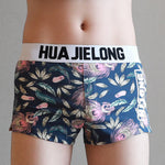 2 Pack Men's Ultra-Soft Cotton Playful Prints Mid-Rise Trunks