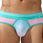 Men’s Spliced Lines Briefs in Ombre