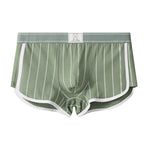 4 Pack Men's Ultra-Soft Breathable Cotton Striped Design Comfort Trunks & Boxers Briefs