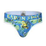 3 Pack Men's Trendy Prints Comfort U-Pouch Design Mesh Breathable Thongs