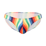 4 Pack Men's Low Rise Print U-Pouch Moisture Wicking Bikinis
