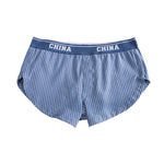 3 Pack Men's Mid-Rise & Breathable Striped Design Soft Boxers