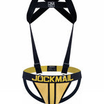 Men's Sporty Cut Adjustable Harness Elastic Supportive Fit Shoulder Strap & Jockstrap