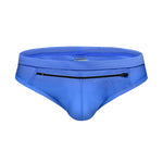 Men's Zippered Pocket Swim Brief And Trunk