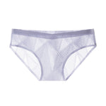 4 Pack Men's Lace Jacquard Ice Silk Ultra Thin Breathable Briefs