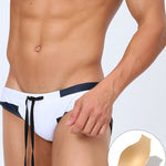 Men's 3D Pouch With Pad Beach Swim Briefs