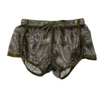 2 Pack Men's Breathable See-Through Hollow Design Loose-Fit Activewear Tops & Shorts