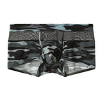 2 Pack Men's Camouflage Color Block Sheer Mesh Stretchy Trunks