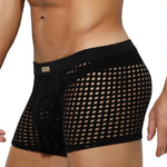 2 Pack Men's Hollow Mesh Sexy Trendy Moisture-Wicking Trunks