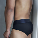 3 Pack Men's Single-Layer Sheer Ice Silk U-Pouch Low-Rise Briefs