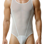 Men's Sexy Mesh Wrestling Singlet Bodysuit