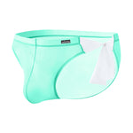 Men's Sexy Translucent Lace-up Briefs with Unfastened U-shaped Large Pouch