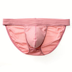 3 Pack Men's Threaded Fabric Briefs with U Convex Pouch
