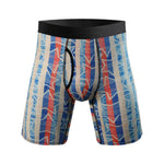 3 Pack Men's Printed Sports Boxer Briefs With Functional Fly