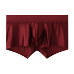 3 Pack Men's Wide Elastic Waistband Solid Color Enhancing Pouch Trunks