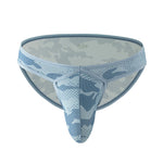 3 Pack Men's Ultra-Thin Camo U-Pouch High-Rise Mesh Breathable Bikinis