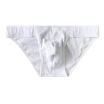 2 Pack Men's Low-Rise High-Cut Ribbed Cotton Bikini