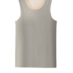 Men's Thermal Silk-Wool Sleeveless Vest - Solid Color Seamless Base Layer
