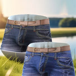 2 Pack Men's Denim Printed Cotton Boxer Briefs