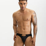 2 Pack Men's U-Pouch Design Metal-Clasp Thin Briefs