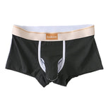 3 Pack Men's Elephant Trunk Separate Cotton Sexy Mid-Rise Solid Color Trunks