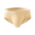 3 Pack Men's Cooling Silktech Briefs - U-Pouch Design & Checkered Antibacterial Lining