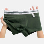 5 Pack Men's Ultra-Soft Antibacterial Cotton Trendy Design Stretchy Trunks