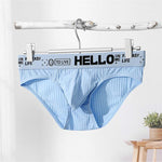 Men's Cotton Ribbed Breathable Briefs with 3D Pouch