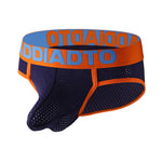 2 Pack Men's U-Pouch Mesh Low-Rise Briefs