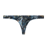4 Pack Men's Trendy Prints U-Pouch Mesh & Breathable Thongs