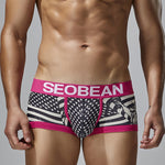 2 Pack Men's Statue of Liberty Print Comfortable and Breathable Trunks