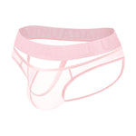 2 Pack Men's Stretch Solid Color Sexy Crotch Single-Layer Briefs with Support Ring