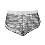 Men's Fishnet Hollow Out Breathable Antibacterial High Elastic Boxer Briefs