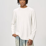 Men's Long-Sleeve Round Neck T-Shirt, Loose and Skin-Friendly Base Layer