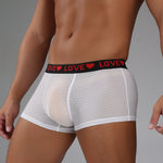 3 Pack Men's Sexy Lace Breathable Comfortable Durable Stretch Silky Touch Trunks