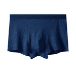 4 Pack Men's Antibacterial Cotton Jacquard Breathable Solid Color Trunks