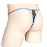 3 Pack Men's Mesh Sheer Support Pouch Strings with Cooling Comfort & Color Waistband
