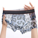 4 Pack Men's Leopard Print Cooling Touch Lightweight & Breathable Trunks