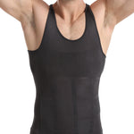 Mens Waist Body Shaper Vest T-Shirt Tank Tops